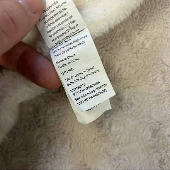 DTU Inc Dinosaur Lovey Baby Security Blanket Green Cream Off White Dragon 158870 - Picture 4 of 5